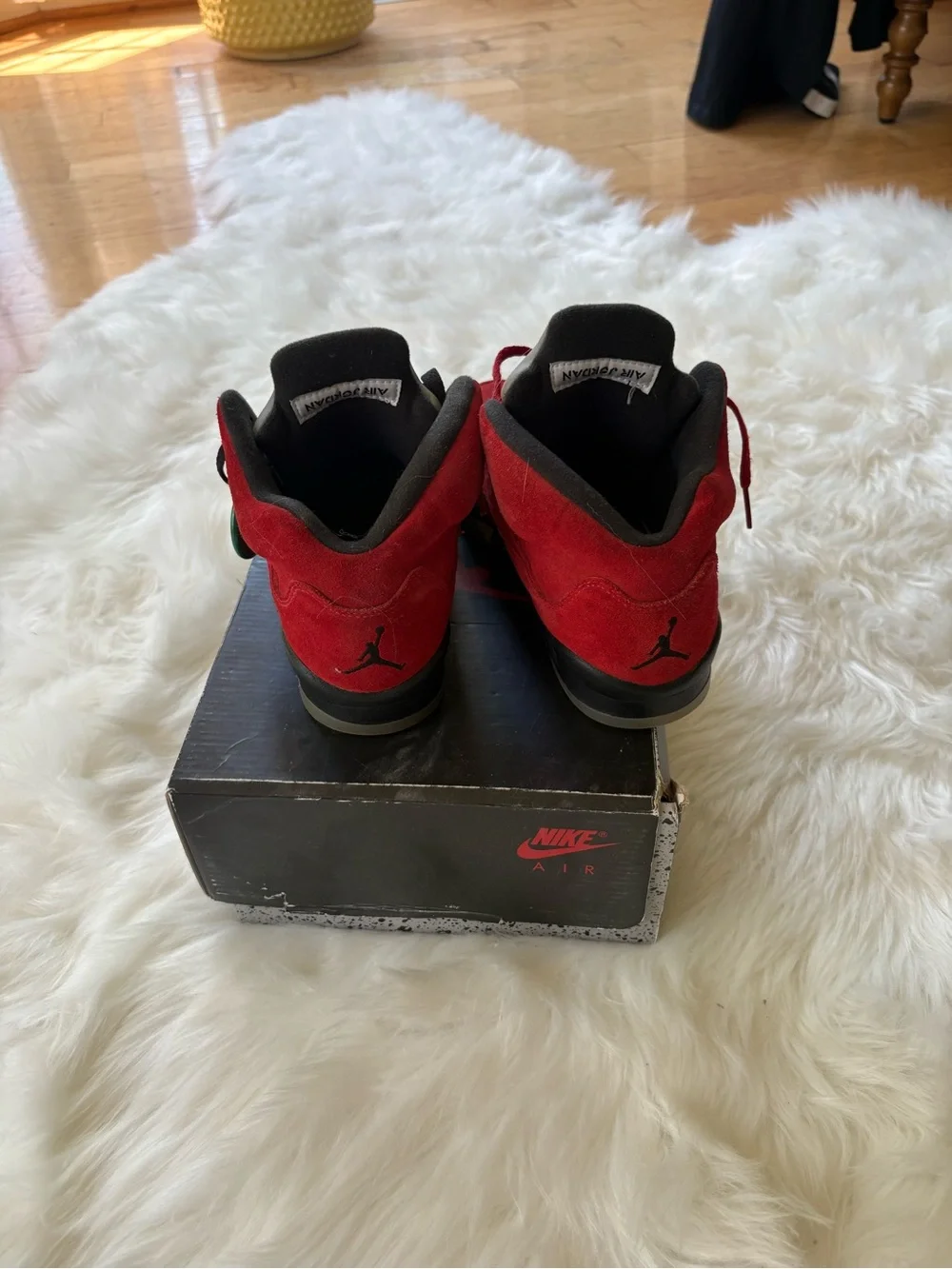 Jordan Kids' Red and Black Retro Basketball Sneakers